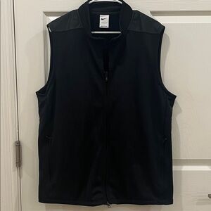 Nike Therma Fit  Victory Golf Vest Black Sleeveless Full Zip Size Large Mens